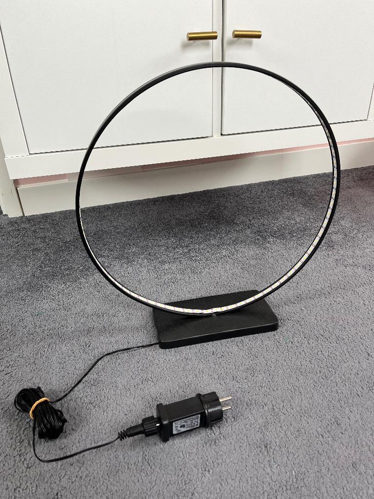 Cirkel tafel lamp, Ophalen, Zo goed als nieuw, Metaal, Minder dan 50 cm