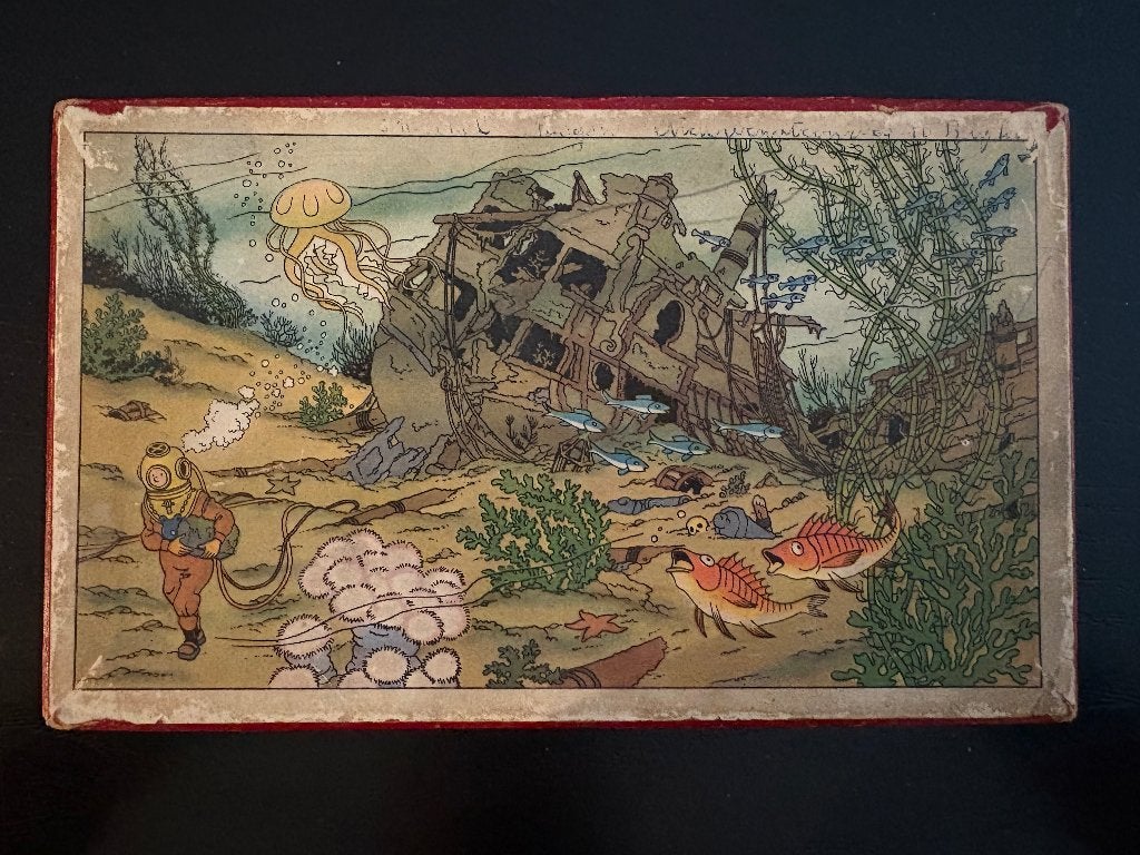 Kuifje - Kuifjesbon puzzel - De schat van Scharlaken Rackham, Gelezen, Eén stripboek, Ophalen of Verzenden, Hergé