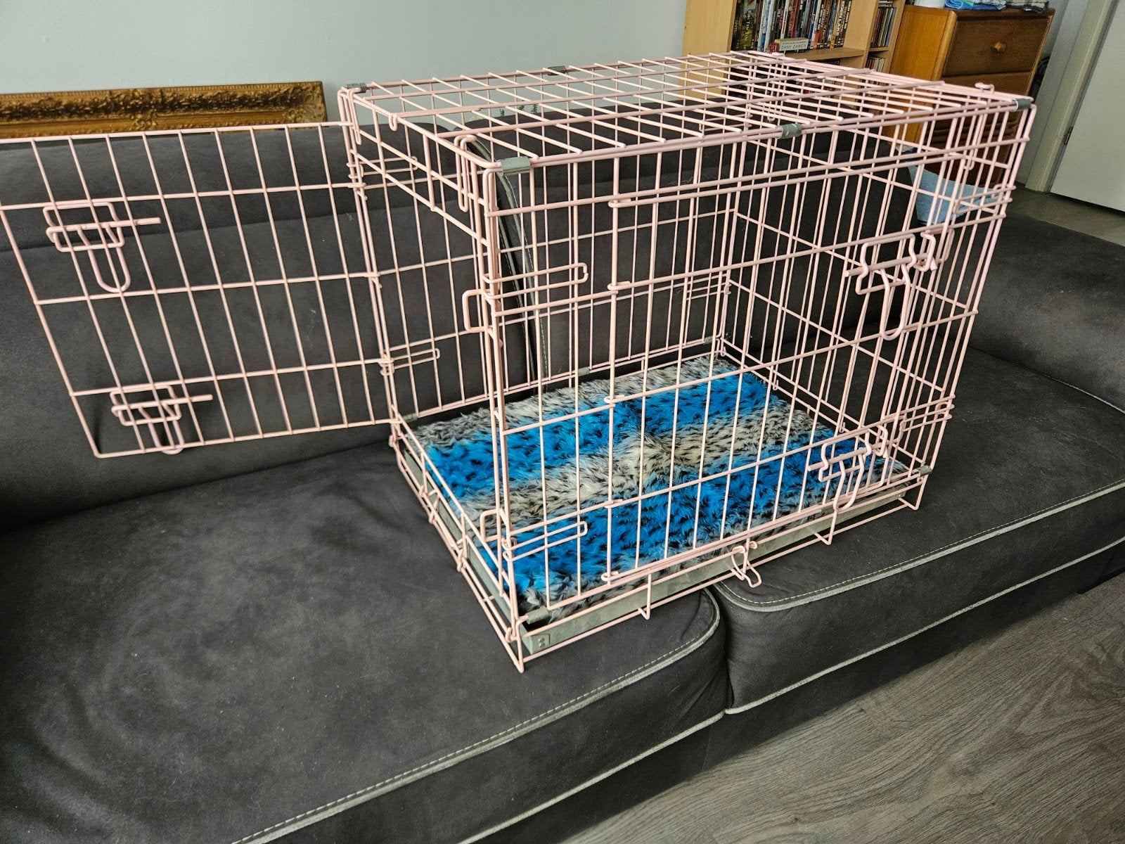 Kleine Roze bench met vetkussen, Dieren en Toebehoren, Ophalen, Minder dan 65 cm, Zo goed als nieuw, Minder dan 75 cm
