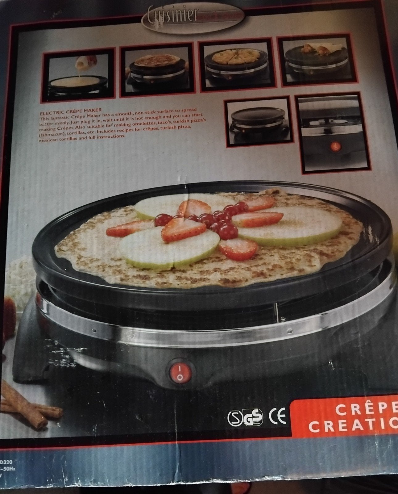 Cuisinier Crêpe Maker - Crêpe Creatie, Ophalen of Verzenden, Nieuw