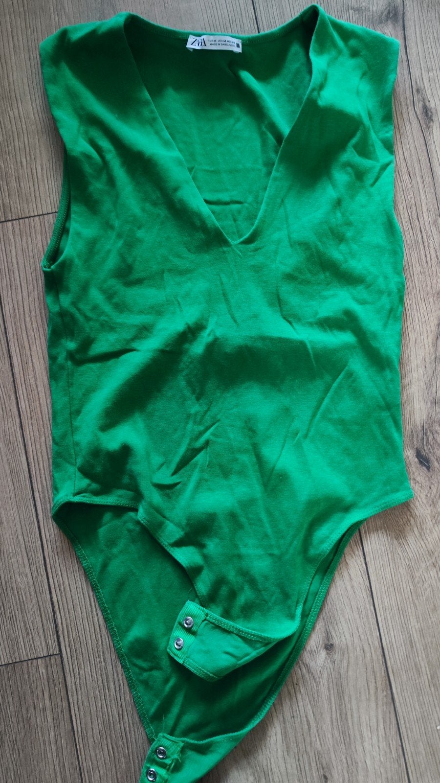 Zara groene bodysuit maat M, Maat 38/40 (M), Zara, Ophalen of Verzenden, Zo goed als nieuw
