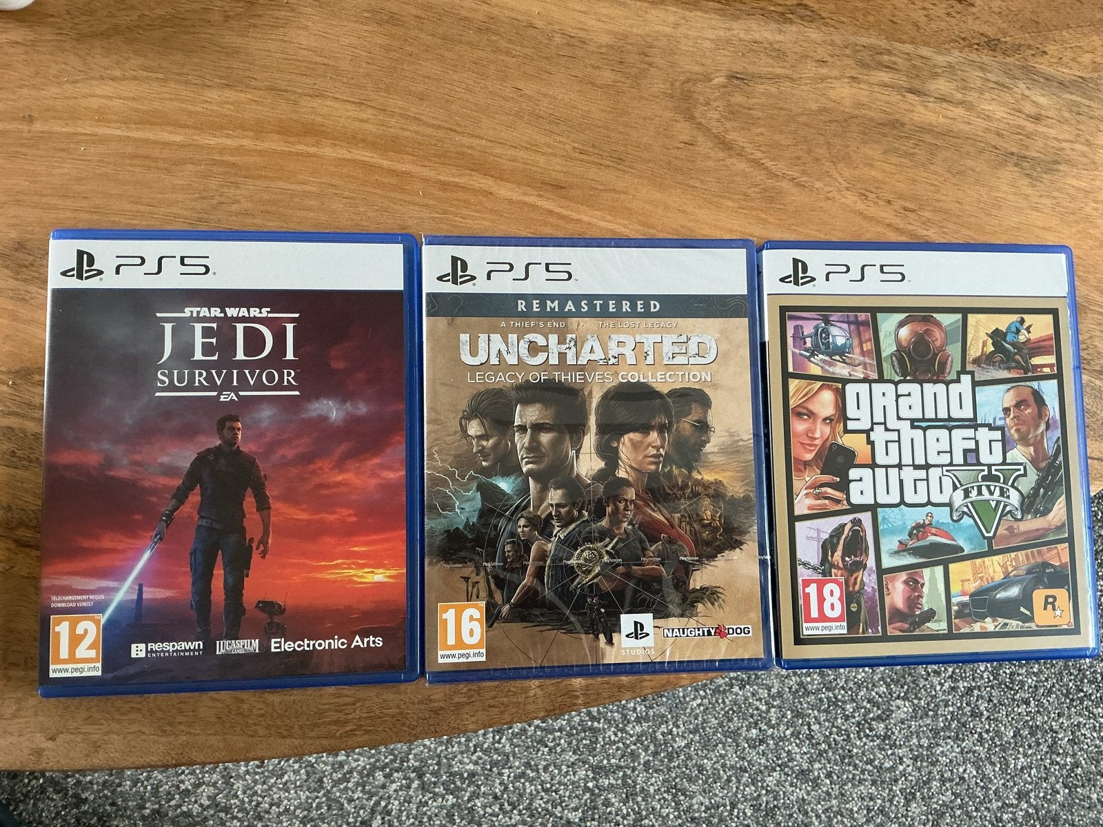 PS5 Games: Star Wars Jedi Survivor, Uncharted, GTA V, Spelcomputers en Games, Games | Sony PlayStation 5, Avontuur en Actie, Online