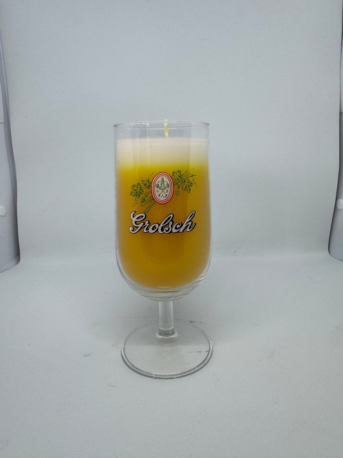 Unieke handgemaakte bierkaars - Grolsch, Verzenden, Overige merken, Geel, Nieuw