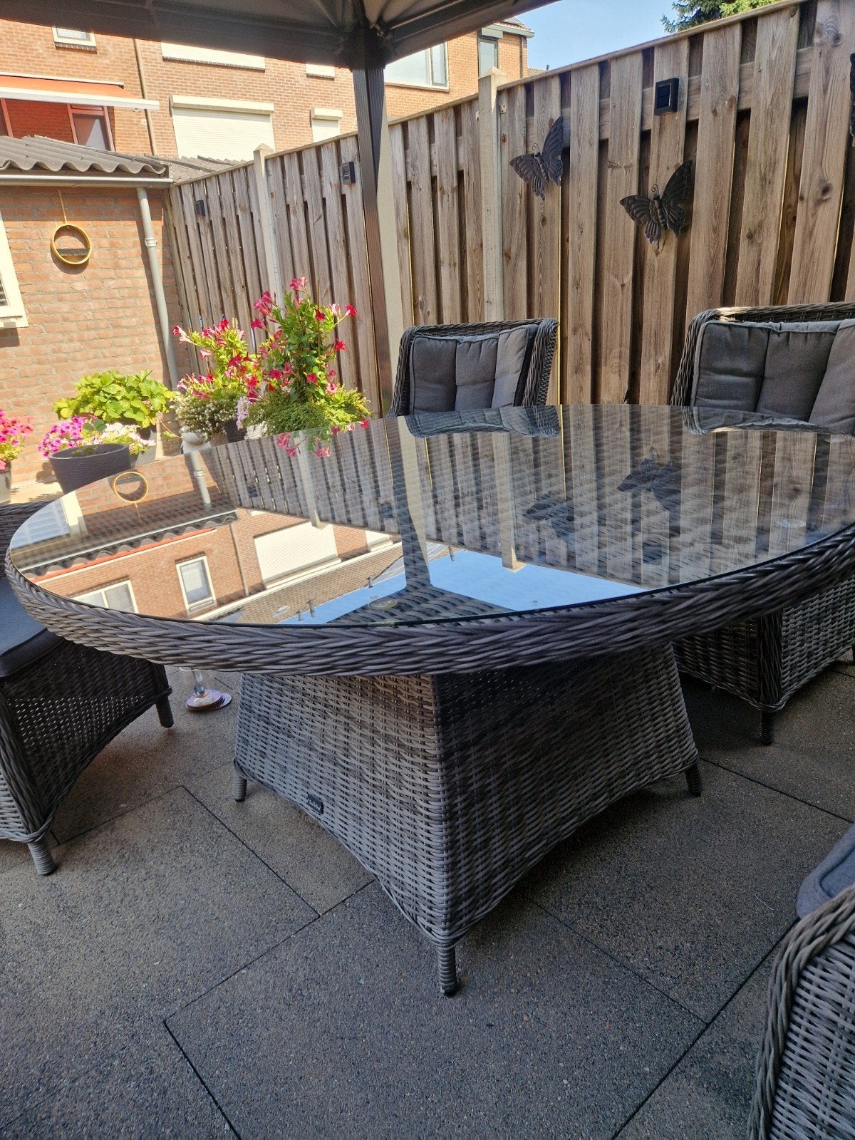 tuintafel, Tuin en Terras, Tuinsets en Loungesets, Ophalen, Zo goed als nieuw, Overige materialen