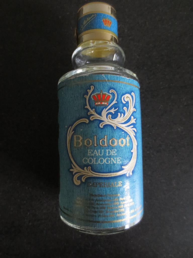 Boldoot: Fles Boldoot Eau de Cologne Imperiale. Hoog 11/5cm., Ophalen of Verzenden, Gebruikt, Parfumfles