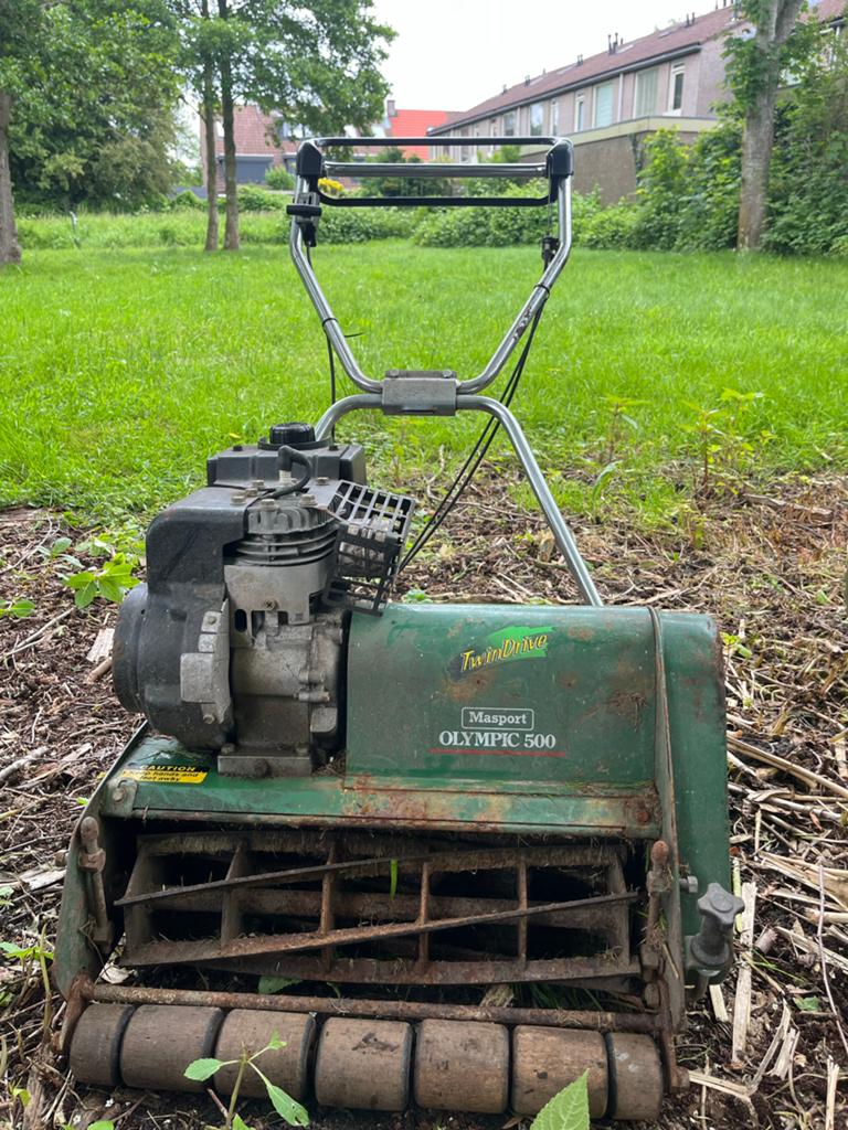 Masport Olympic 500 Kooimaaier - Schuurvondst 3 PK, Tuin en Terras, Grasmaaiers, Ophalen, Gebruikt, Benzine-grasmaaier, 50 cm of meer