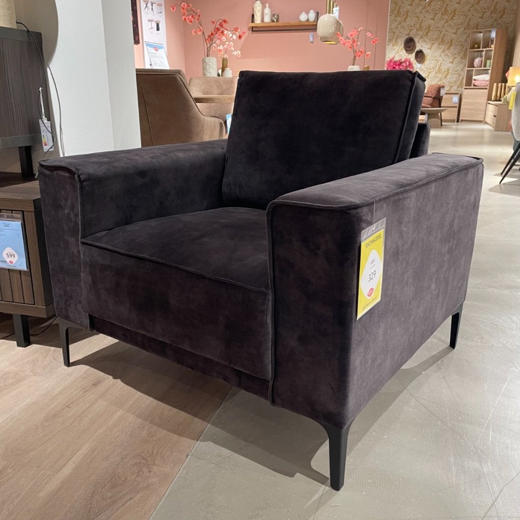 Fauteuil Calira - Antraciet - Profijt Meubel, Niet ingevuld, Niet ingevuld, Niet ingevuld