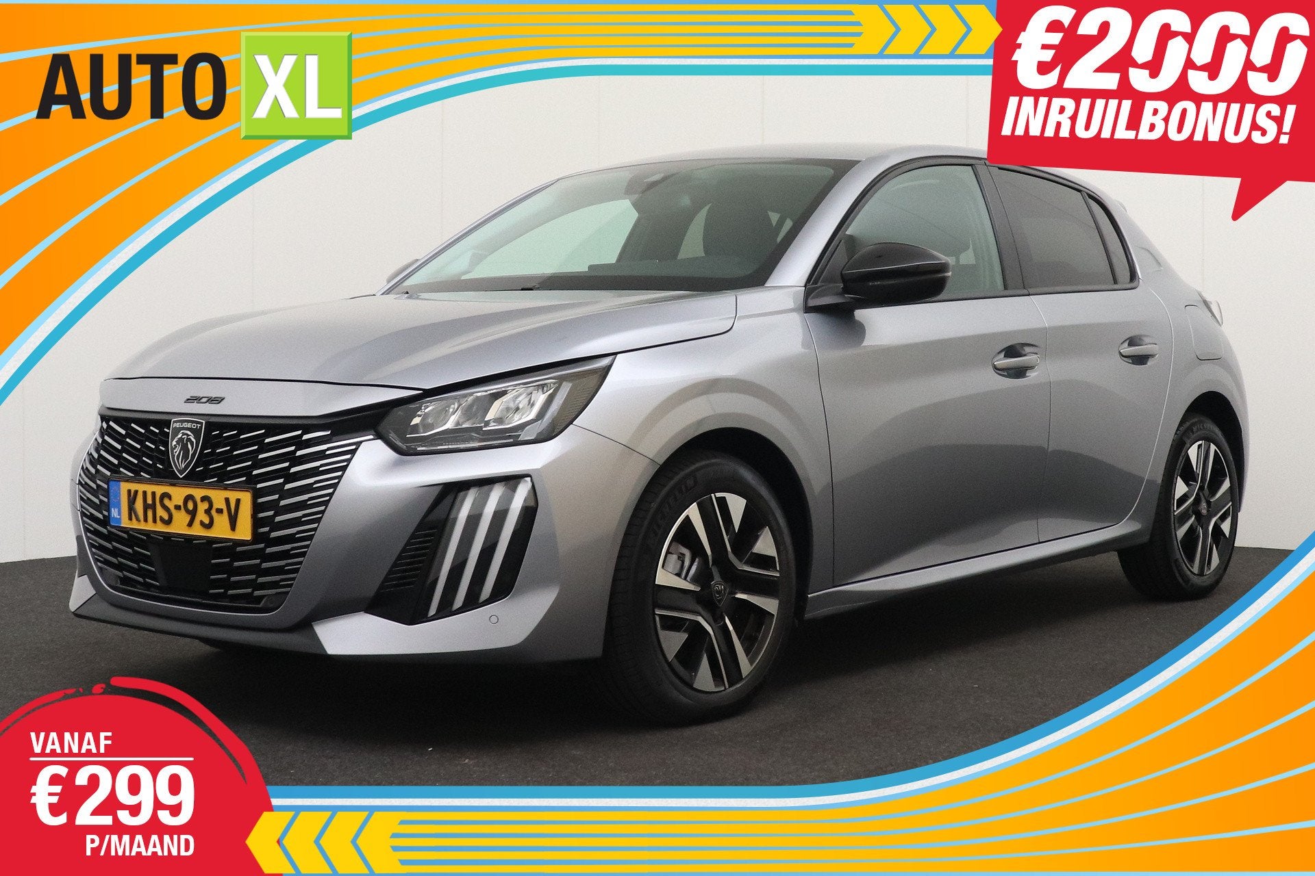 Peugeot 208 1.2T 101 PK Allure Carplay Navi 16'LMV Privacy g, Voorwielaandrijving, 101 pk, Gebruikt, Leder en Stof