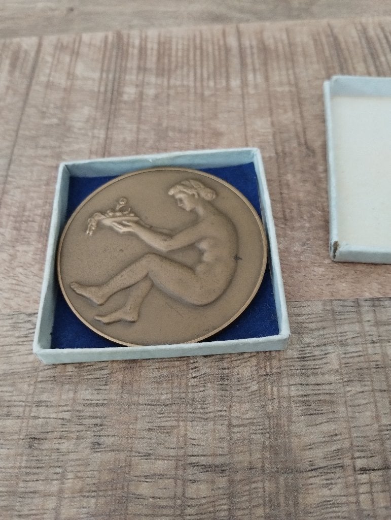 Gedenkpenning N.H. ( Nico ) Onkenhout; Amato 1959; brons, Ophalen of Verzenden, Brons, Nederland