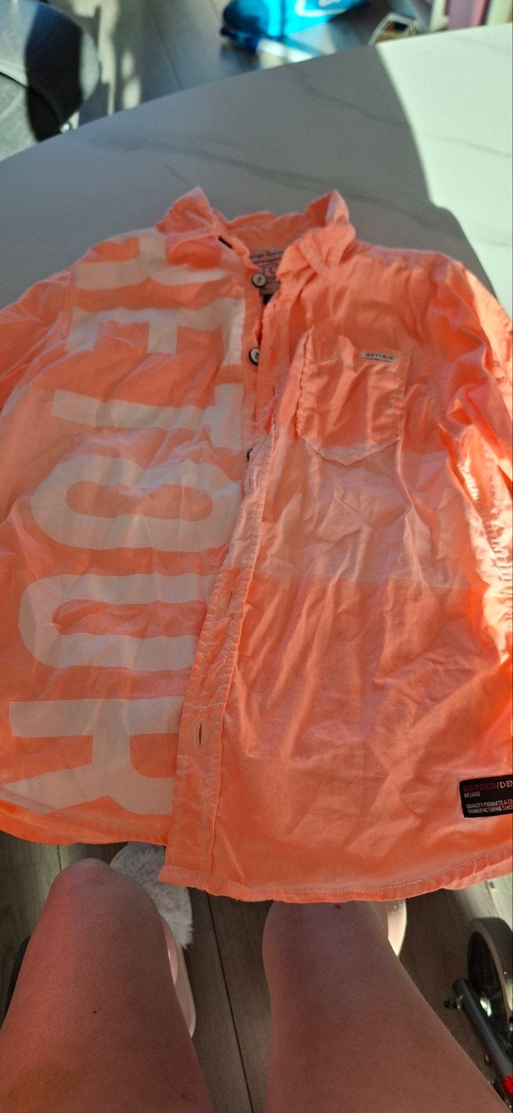 Retour Blouse Oranje Maat 9/10 Jaar, Kinderen en Baby's, Kinderkleding | Maat 140, Ophalen of Verzenden, Zo goed als nieuw, Shirt of Longsleeve