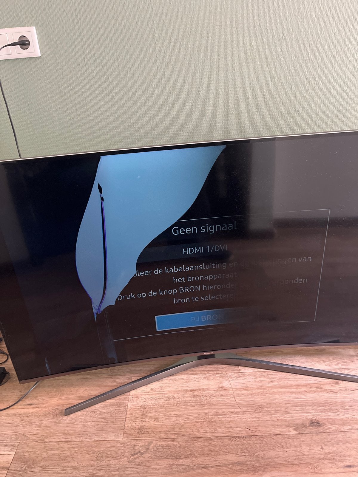 Samsung UE55KU6680 Curved 4K Smart TV - Scherm defect, LED, 50 Hz, Ophalen of Verzenden, Samsung