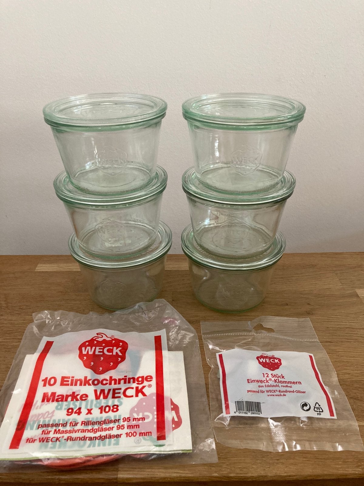 Weckpotten Stortglas Weck Rundrand 100 6 stuks, Ophalen, Nieuw, Overige merken, Glas