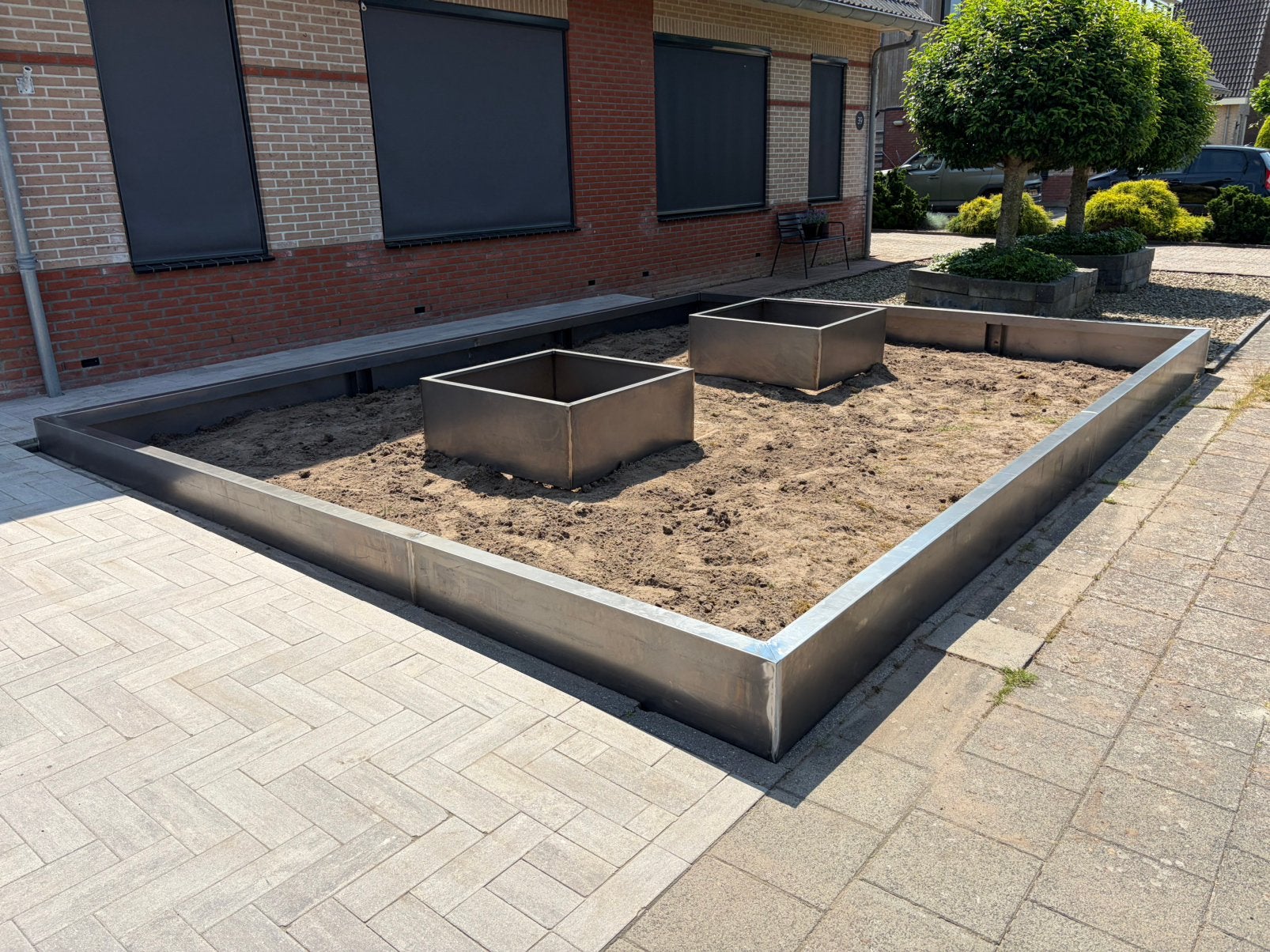 Cortenstalen Bloembakken/Borders/panelen. Maatwerk, Tuin en Terras, Rond, Nieuw, Ophalen of Verzenden, Metaal