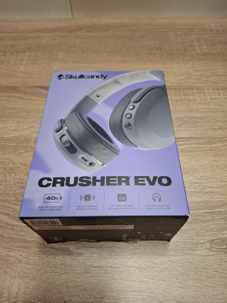Skullcandy Crusher EVO Grijs, Audio, Tv en Foto, Koptelefoons, Ophalen of Verzenden, Zo goed als nieuw, Skullcandy