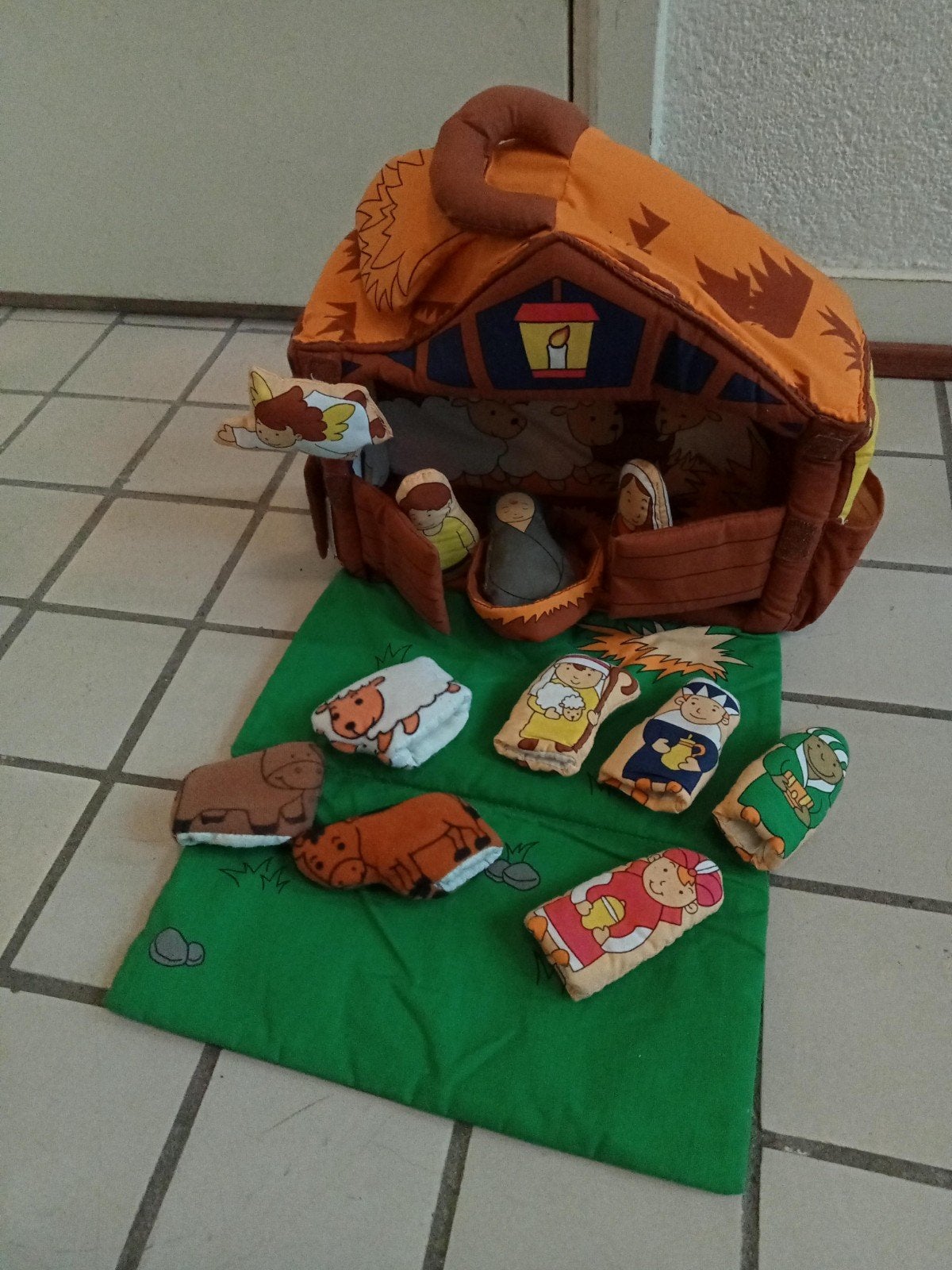 Antroposofische Kerststal Vingerpoppetjes Katoen Compleet, Ophalen of Verzenden, Gebruikt, Overige typen, Met geluid