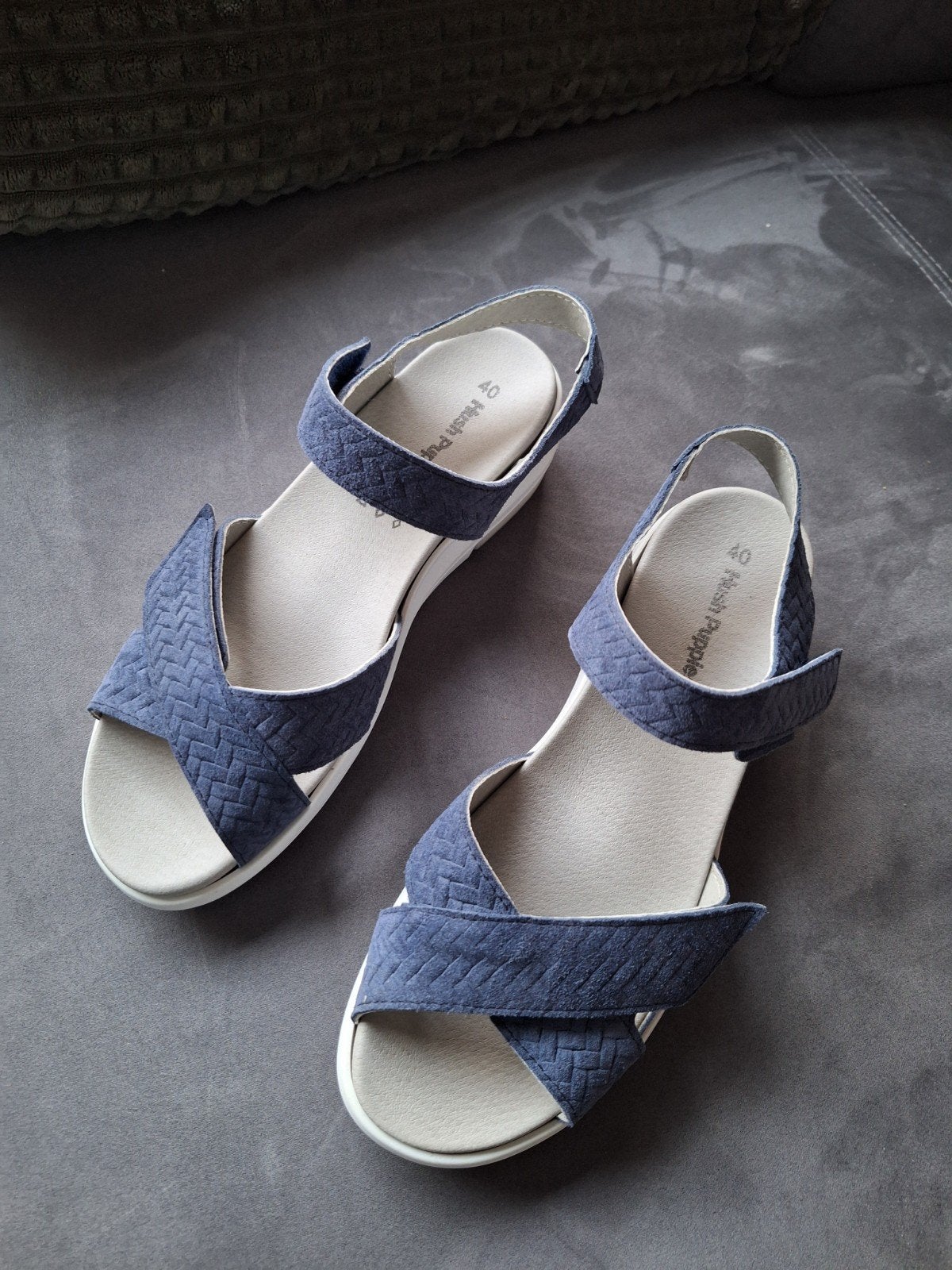 Hush puppies sandalen blauw maat 40, Ophalen, Blauw, Sandalen of Muiltjes, Zo goed als nieuw