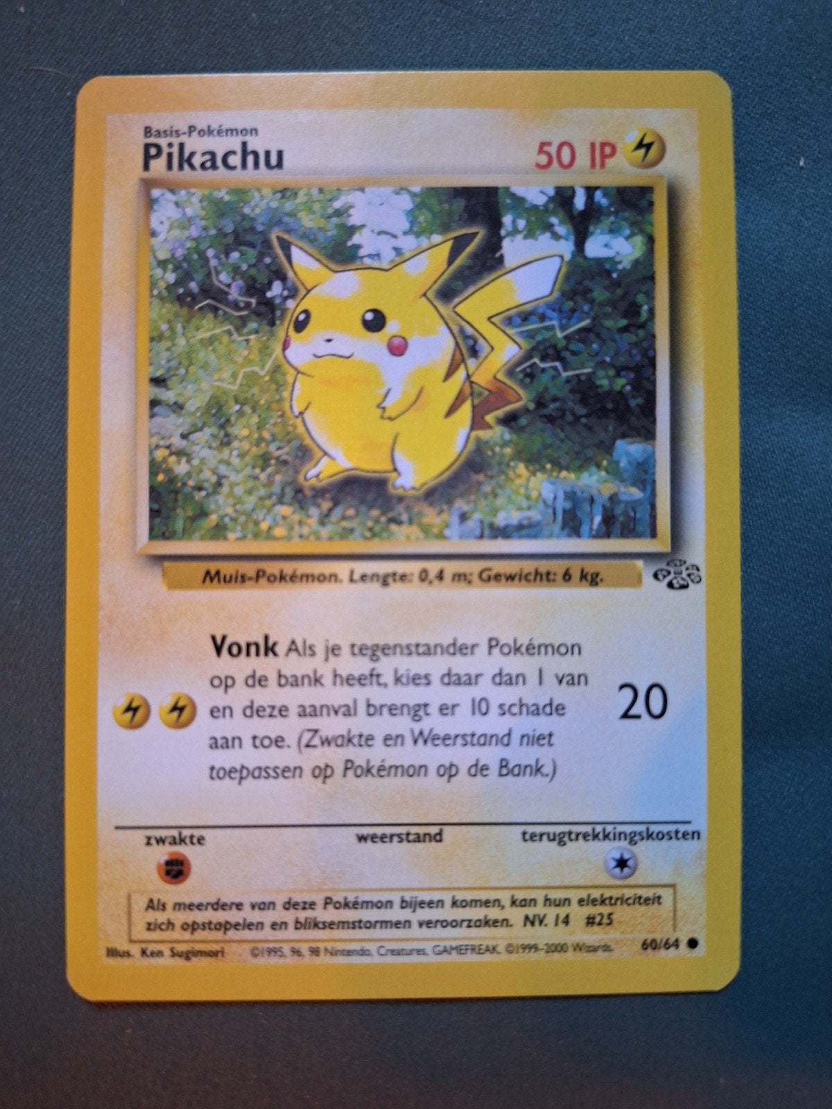 Pokémon Pikachu 60/64 jungle, Ophalen of Verzenden, Zo goed als nieuw