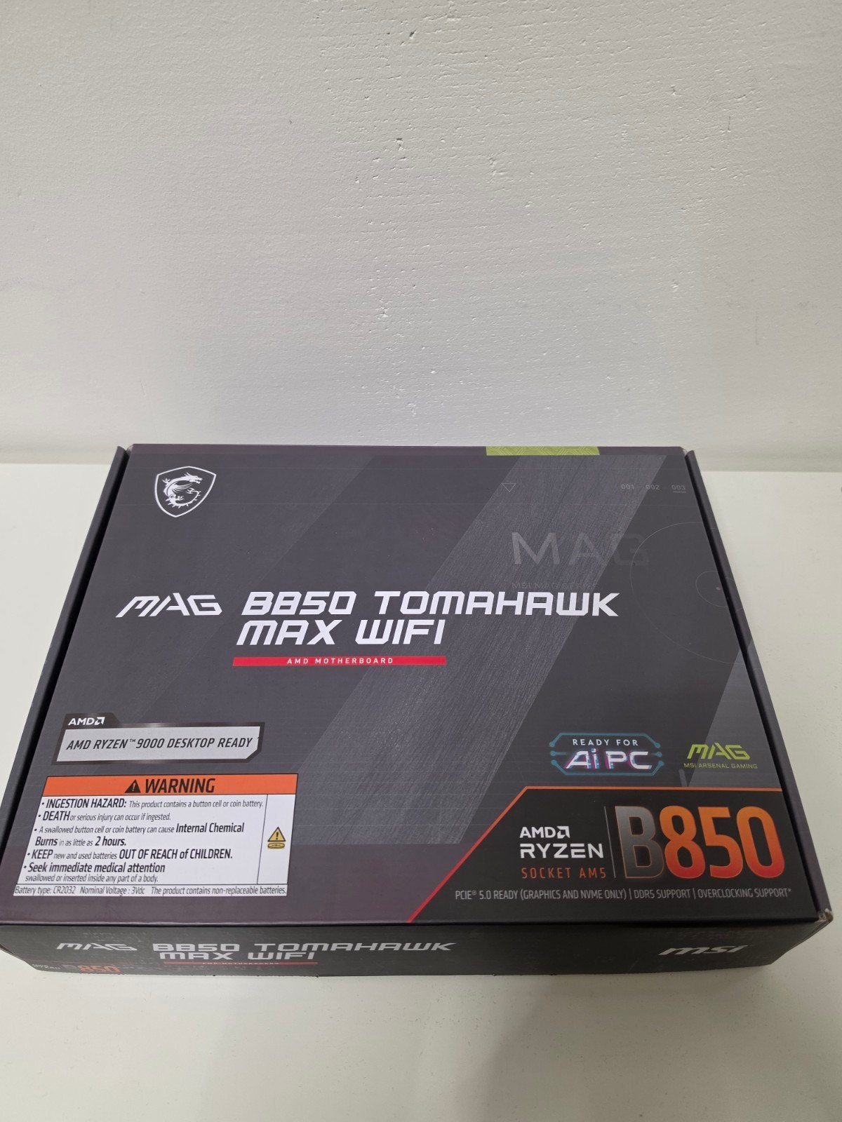 MSI MAG B850 TOMAHAWK MAX WIFI, Ophalen of Verzenden, Zo goed als nieuw, ATX, DDR5