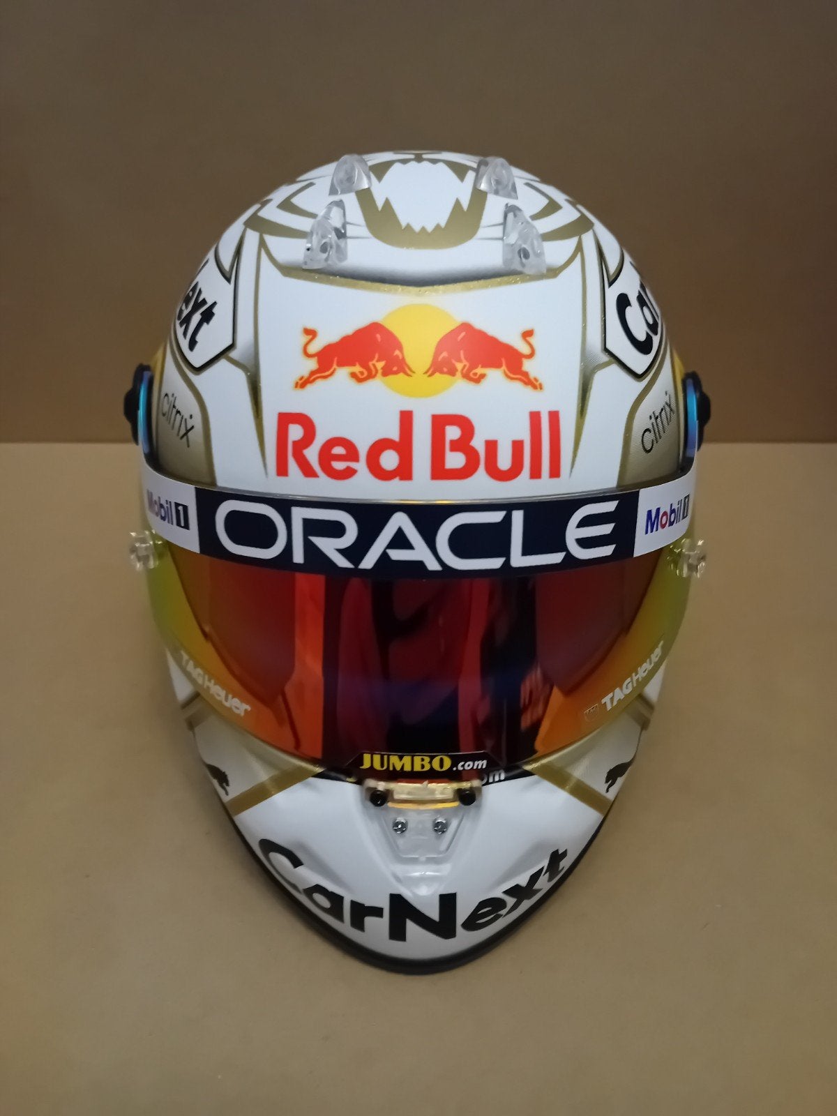 Max Verstappen seizoenshelm 2020 1/2 nieuw, Ophalen of Verzenden, Zo goed als nieuw, Formule 1