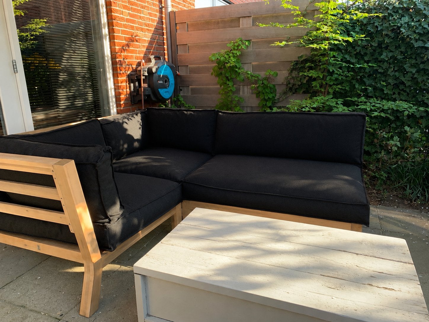 Zwarte lounge kussens, Ophalen, Gebruikt, Loungeset, Bank