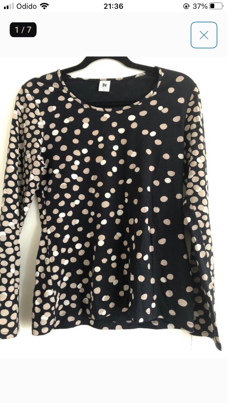 Lounge shirt van Nanso, Maat 38/40 (M), Verzenden, Zwart, Zo goed als nieuw