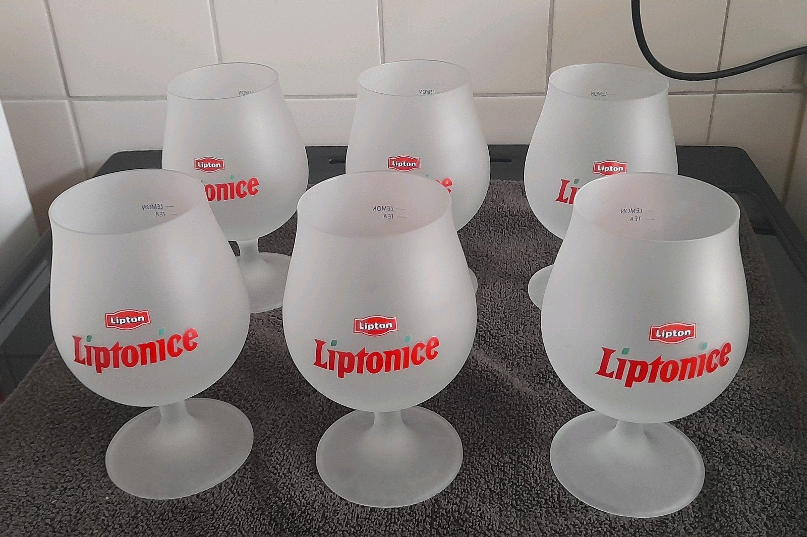 Lipton Ice Tea Glazen, 6 stuks, Ophalen, Zo goed als nieuw, Glas, Glas of Glazen