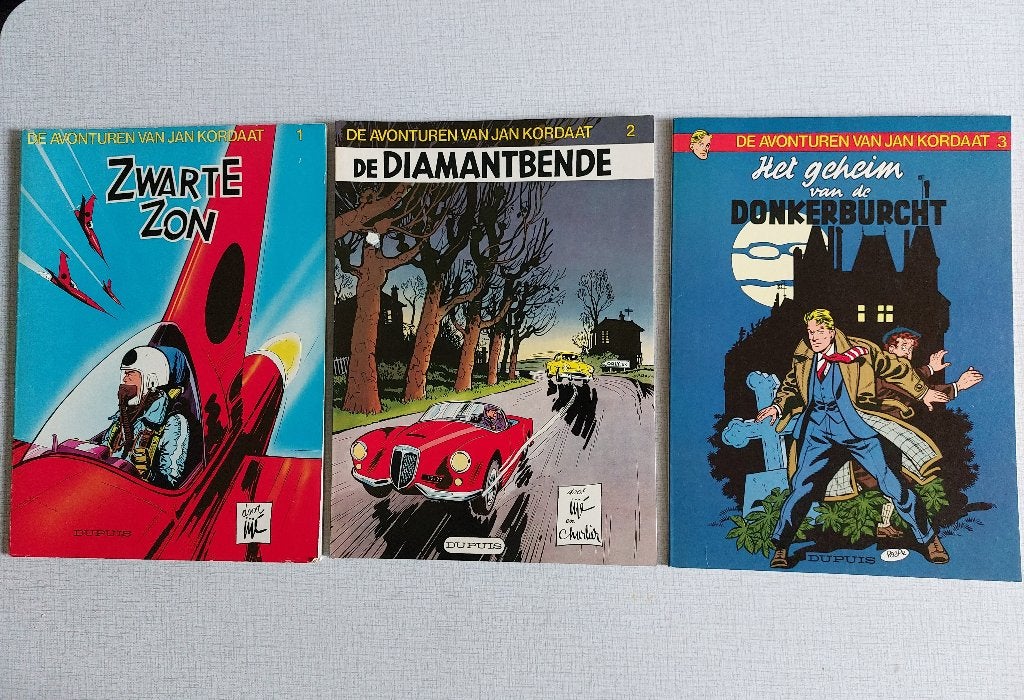 Jijé, - DE AVONTUREN VAN JAN KORDAAT (dl 1 t/m 15) - Dupuis, Meerdere stripboeken, Ophalen of Verzenden, Zo goed als nieuw