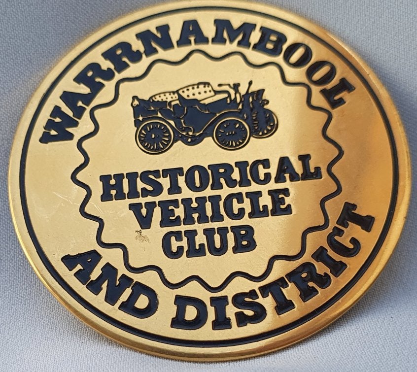 Warrnambool Historical Vehicle Club‑embleem, Australië., Verzenden, Zo goed als nieuw, Auto's