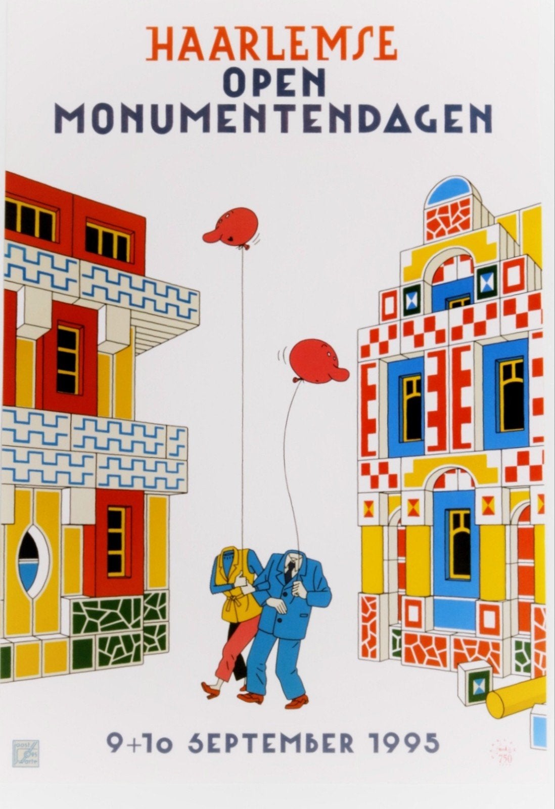 Joost Swarte "Haarlemse Open Monumenten dagen" '95, Europa, Ophalen of Verzenden, Zo goed als nieuw, Joost swarte