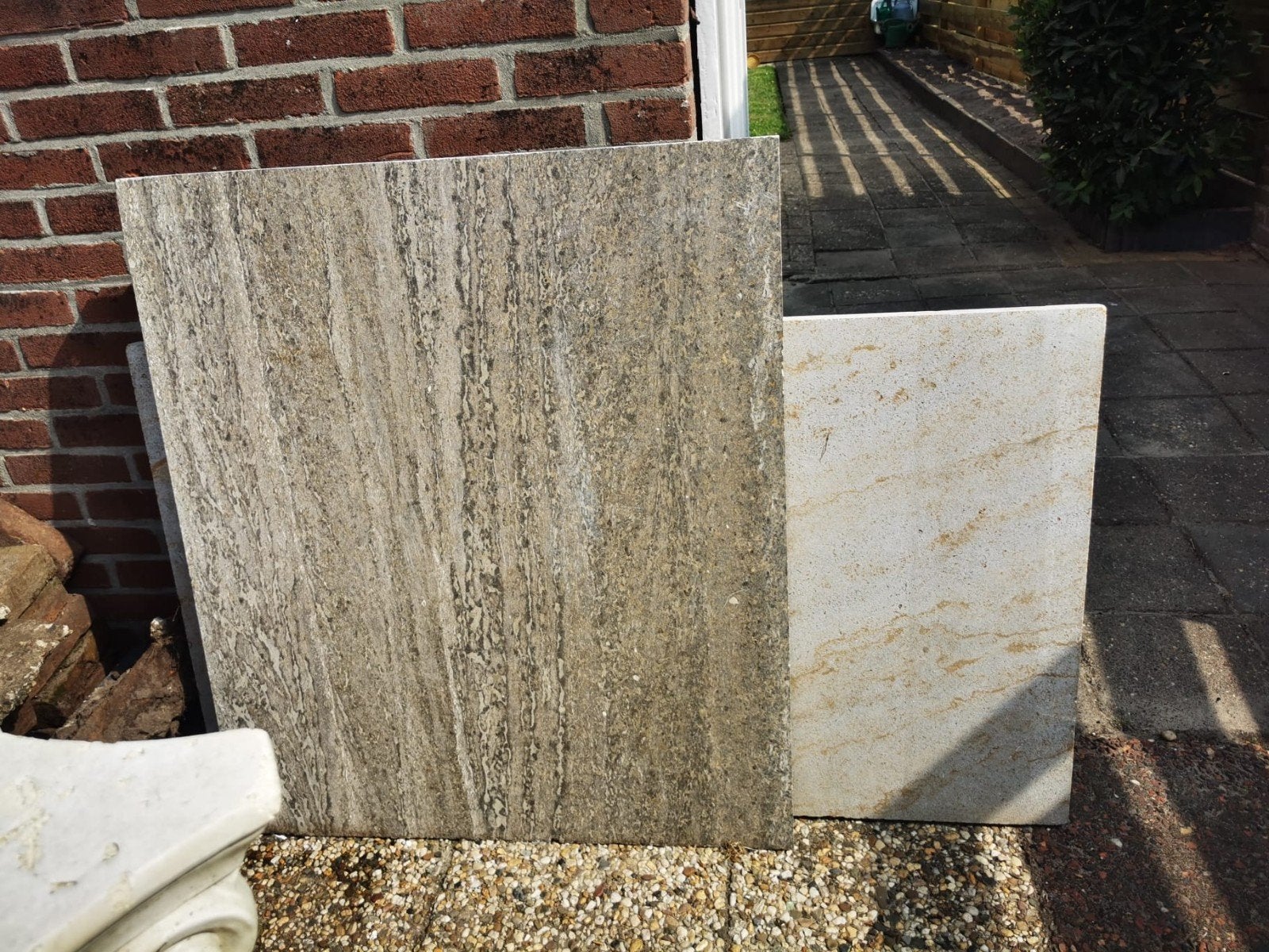Granieten teras tegels en tuindecoratii, Doe-het-zelf en Verbouw, Platen en Panelen, Ophalen