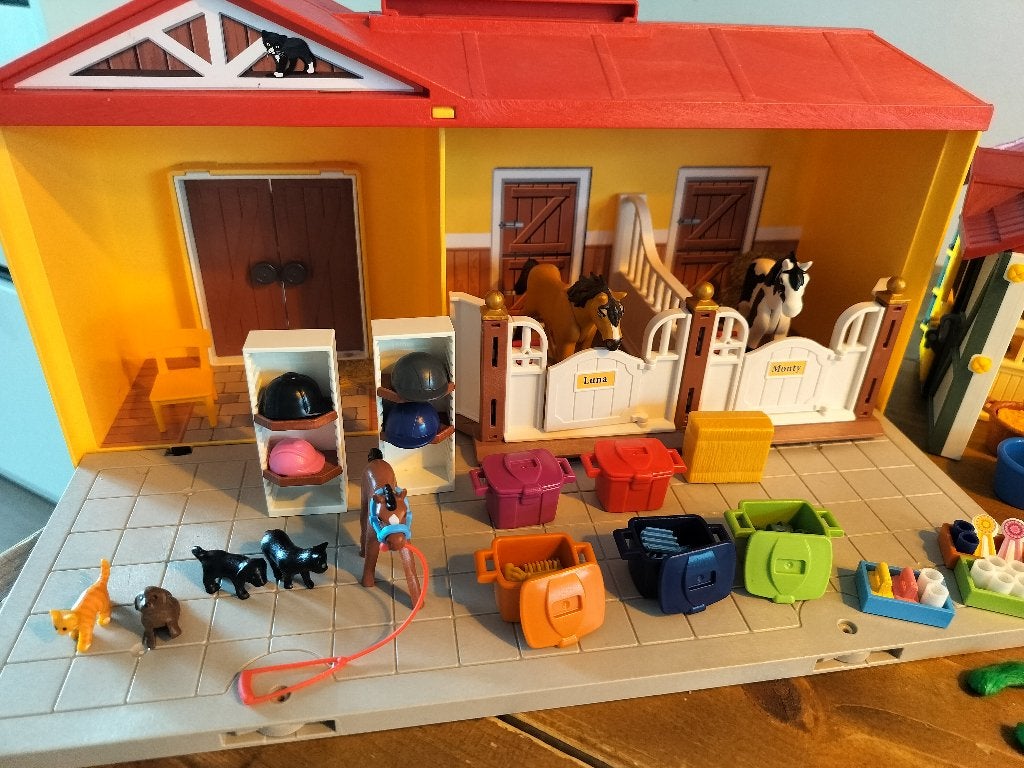Playmobil Manege met veel toebehoren, Ophalen, Gebruikt, Complete set, Figuren