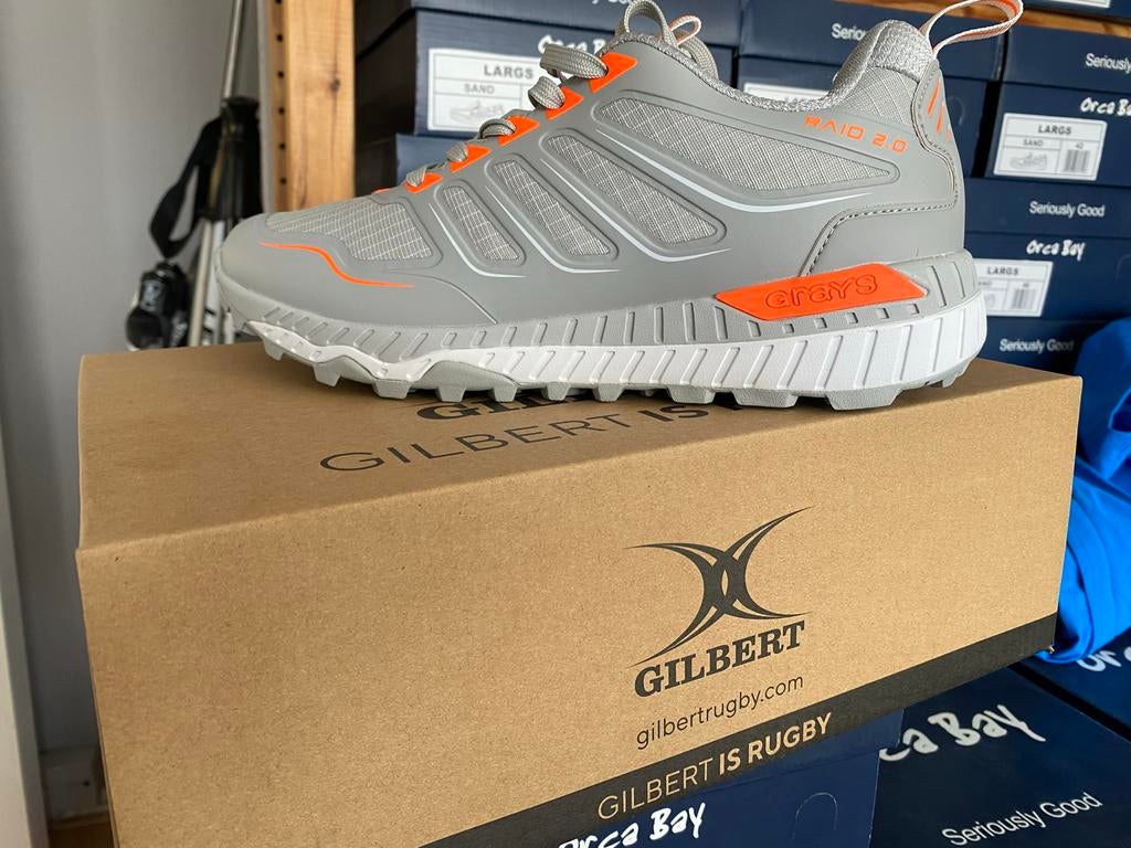 Grays RAID 2.0 Hockeyschoen - Grijs/Oranje - maat 42, Ophalen of Verzenden, Nieuw, Schoenen