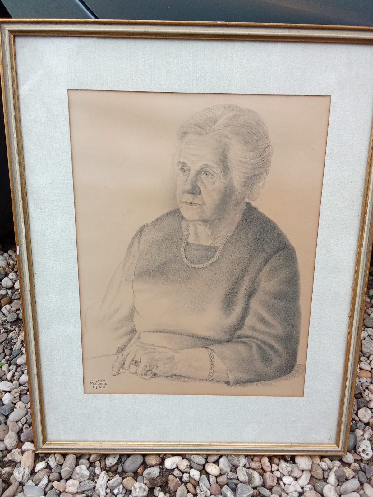 Portret van een dame - Pieter Pouwels 1968, Ophalen of Verzenden