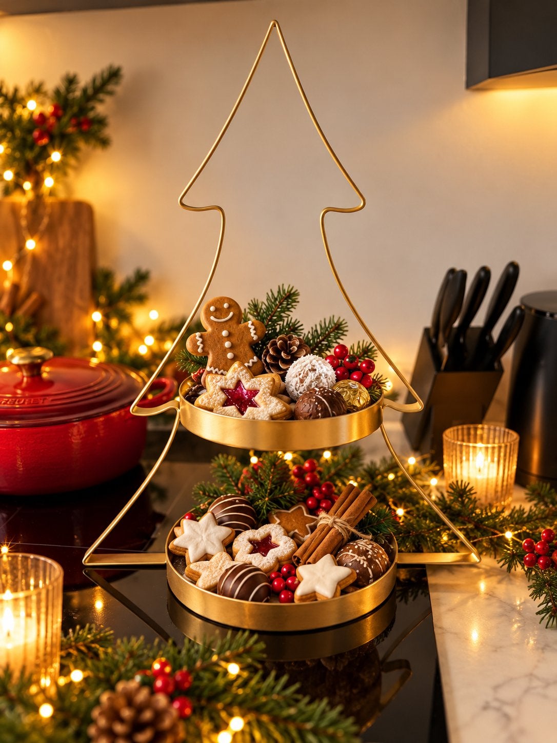 Etagere ijzer kerstboom 60cm hoog nieuw, Ophalen of Verzenden, Nieuw