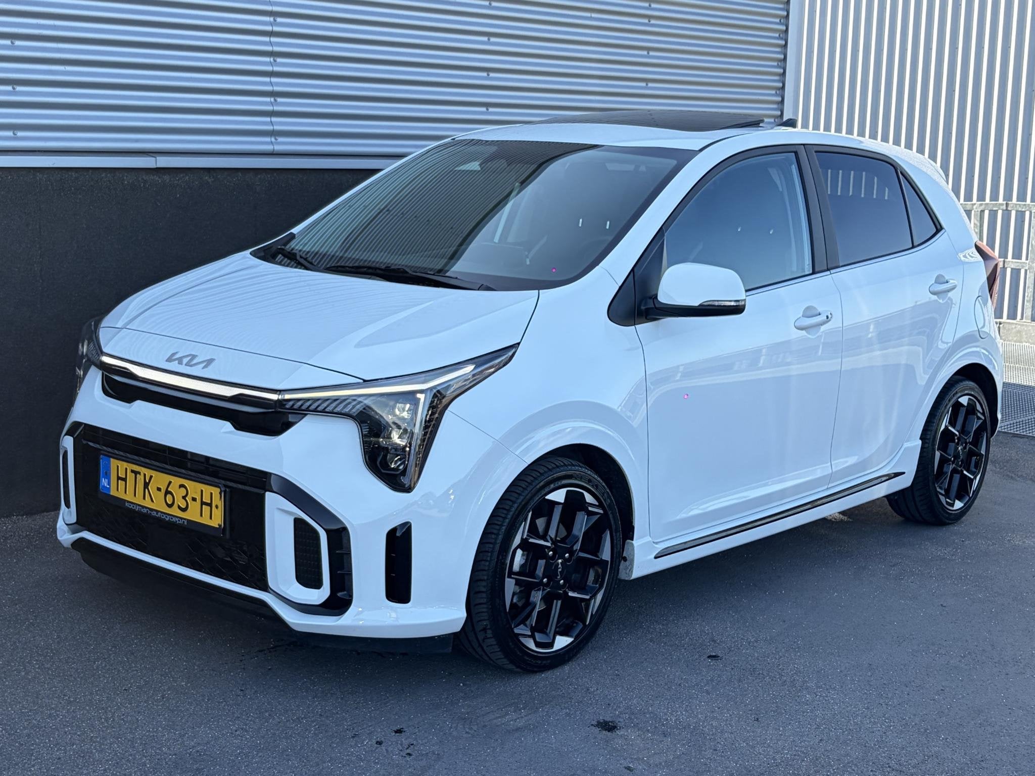 Kia Picanto 1.0 DPI GT-Line Schuif/kanteldak, Stoel- & Stuur, Voorwielaandrijving, Euro 6, 4 stoelen, Wit