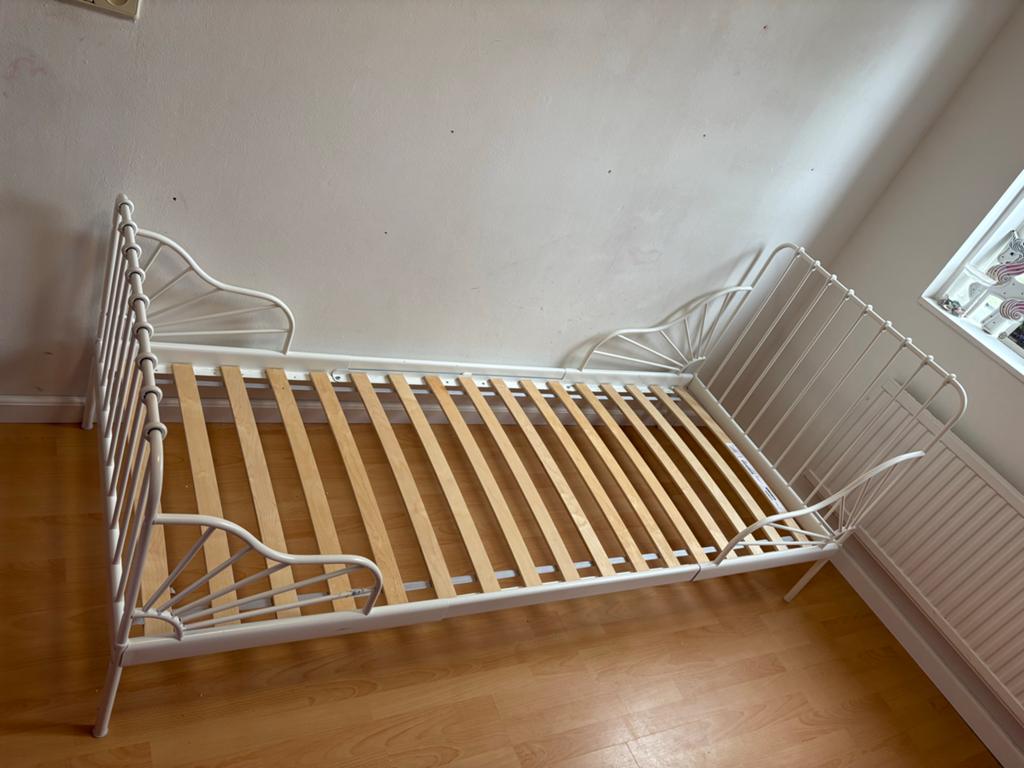 Ikea meegroeibed 80x200 wit, zonder matras, Ophalen, Eenpersoons, Wit, 80 cm