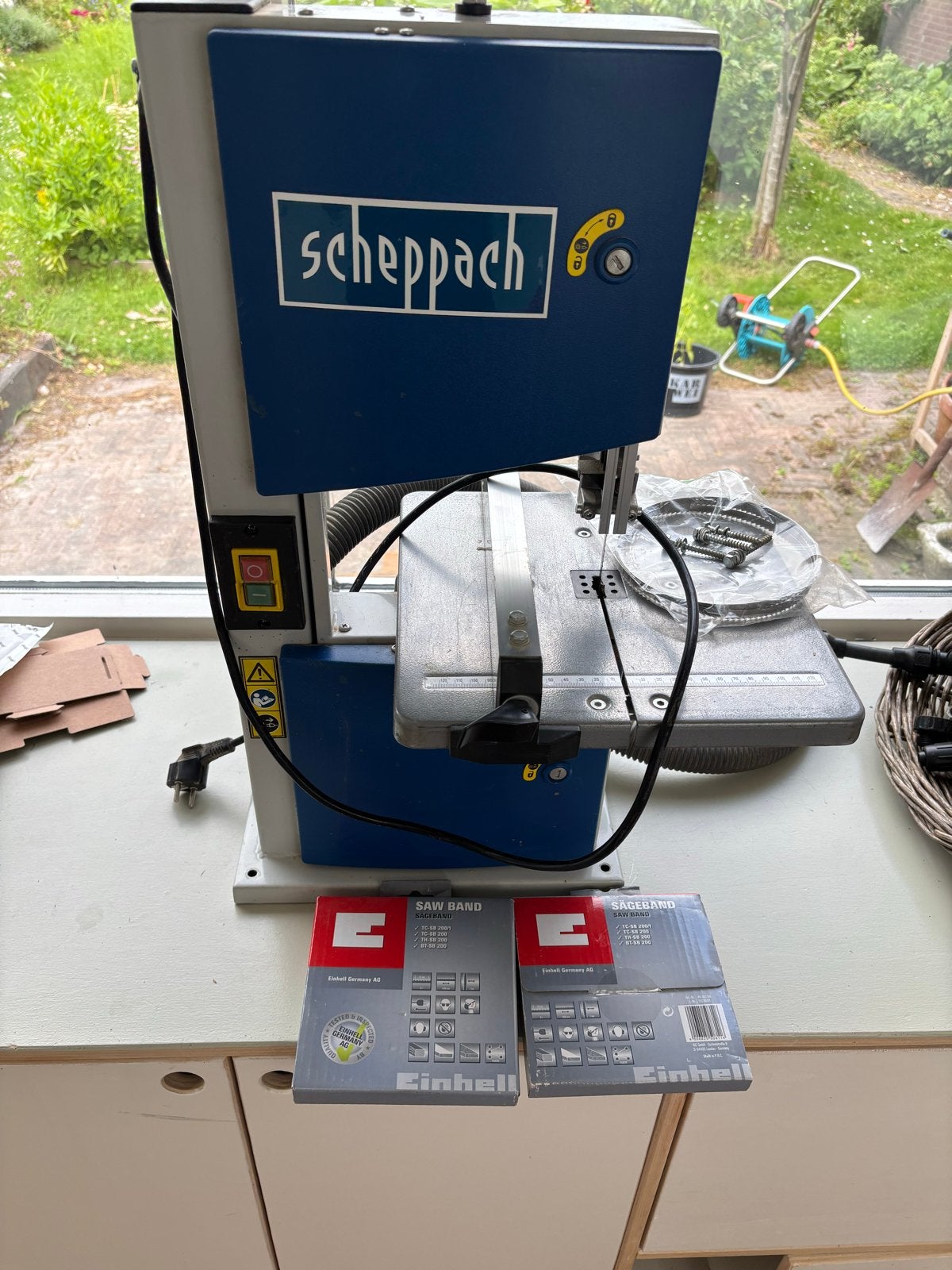 Scheppach HBS20 lintzaag, Doe-het-zelf en Verbouw, Gereedschap | Zaagmachines, Ophalen, Gebruikt, 70 mm of meer, Lintzaag