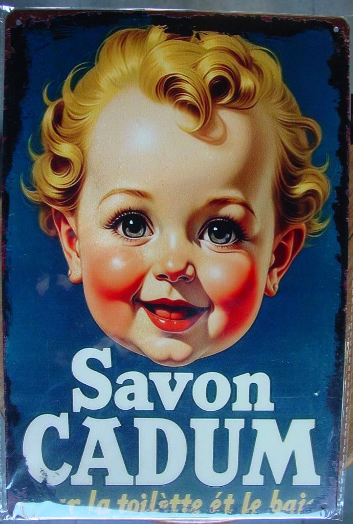 SAVON ZEEP REKLAME -METAAL-, Ophalen of Verzenden, Gebruikt, Reclamebord