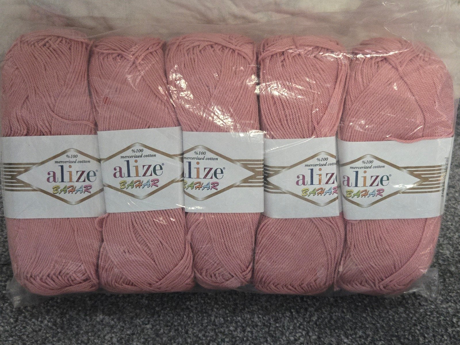 Alize Bahar 100% gemerceriseerd katoen garen - Oudroze, Hobby en Vrije tijd, Ophalen of Verzenden, Nieuw, Breien of Haken, Wol of Garen