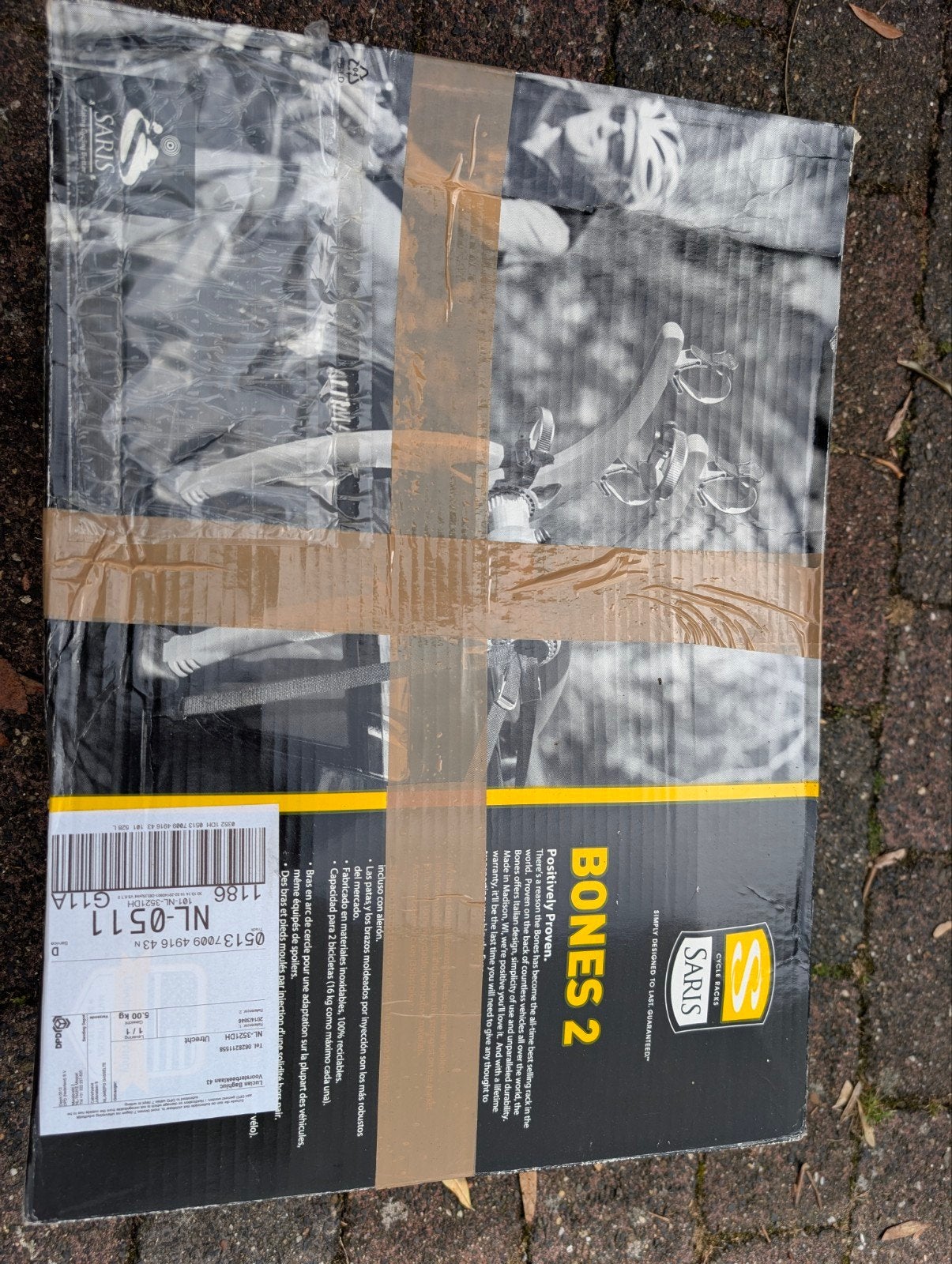 Saris Bones 2 Fietsendrager/Bike rack voor 2 fietsen - Zwart, Ophalen of Verzenden, Nieuw, Achterklepdrager