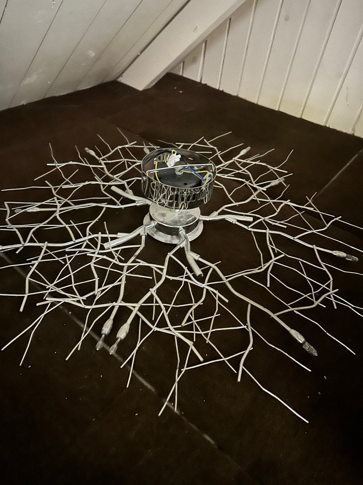 Moderne Plafondlamp met Takken Design, Huis en Inrichting, Zilver, Gebruikt, Modern, Ophalen of Verzenden
