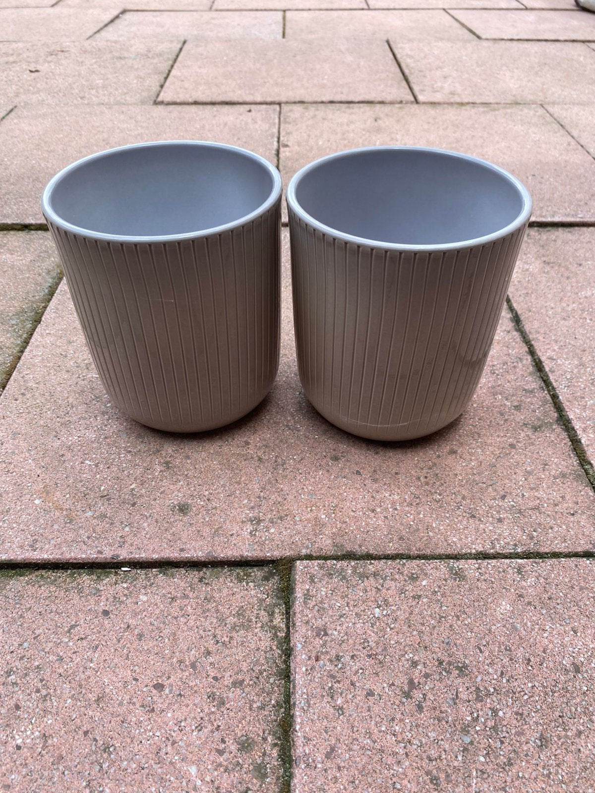 Pot elho Vibes Fold Round beige ( brief geldt alleen ), Kunststof, Rond, Ophalen of Verzenden, Zo goed als nieuw