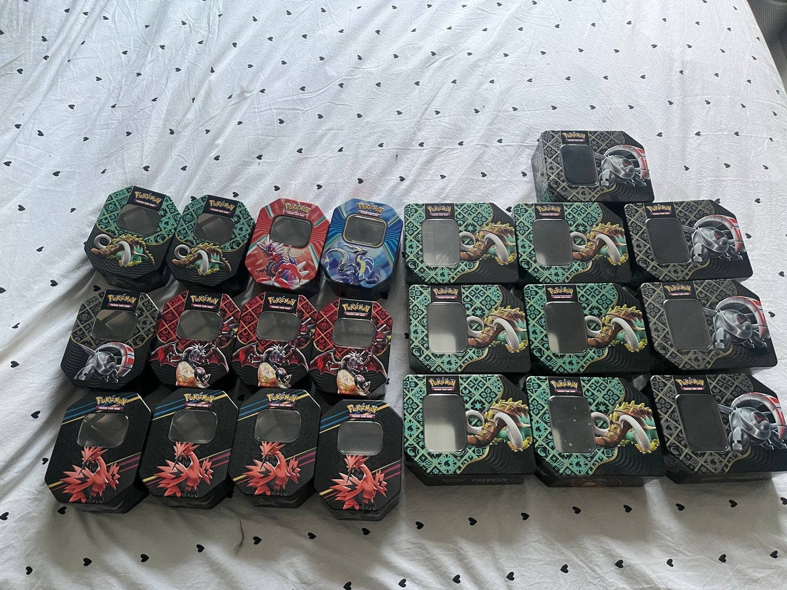 Partij van 22 lege Pokémon tins - Diverse designs, Ophalen of Verzenden, Gebruikt