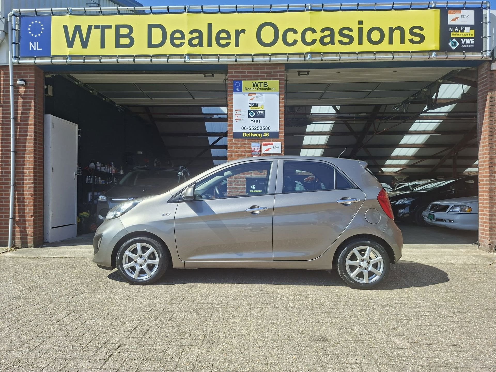 Kia Picanto 1.0 CVVT, 5-deurs, Media scherm, Airco, 1e Eig D, Auto's, Voorwielaandrijving, Euro 5, Stof, Gebruikt