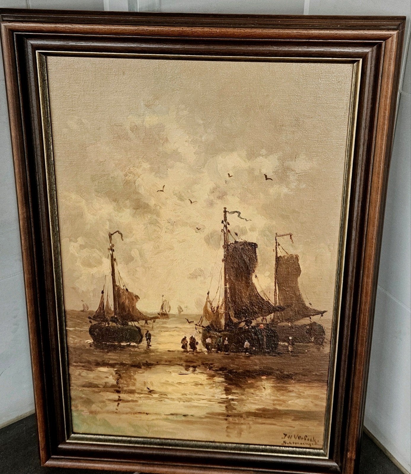 J.H. Verbeek - Ziefoto2INFO erfstuk -Maritiem Scheveningen, Ophalen
