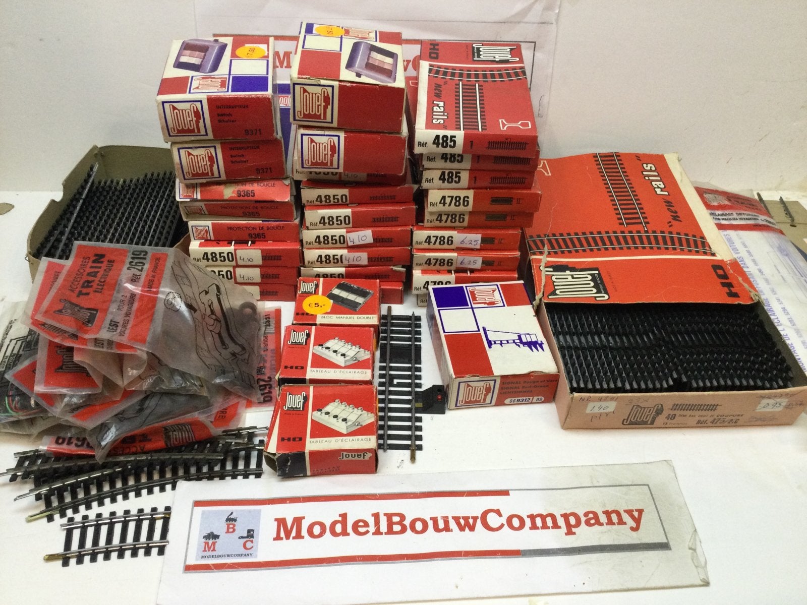 KAVEL JOUEF HO RAILS EN DIV .95 stuks, Hobby en Vrije tijd, Modeltreinen | H0, Gelijkstroom, Jouef, Nieuw, Rails