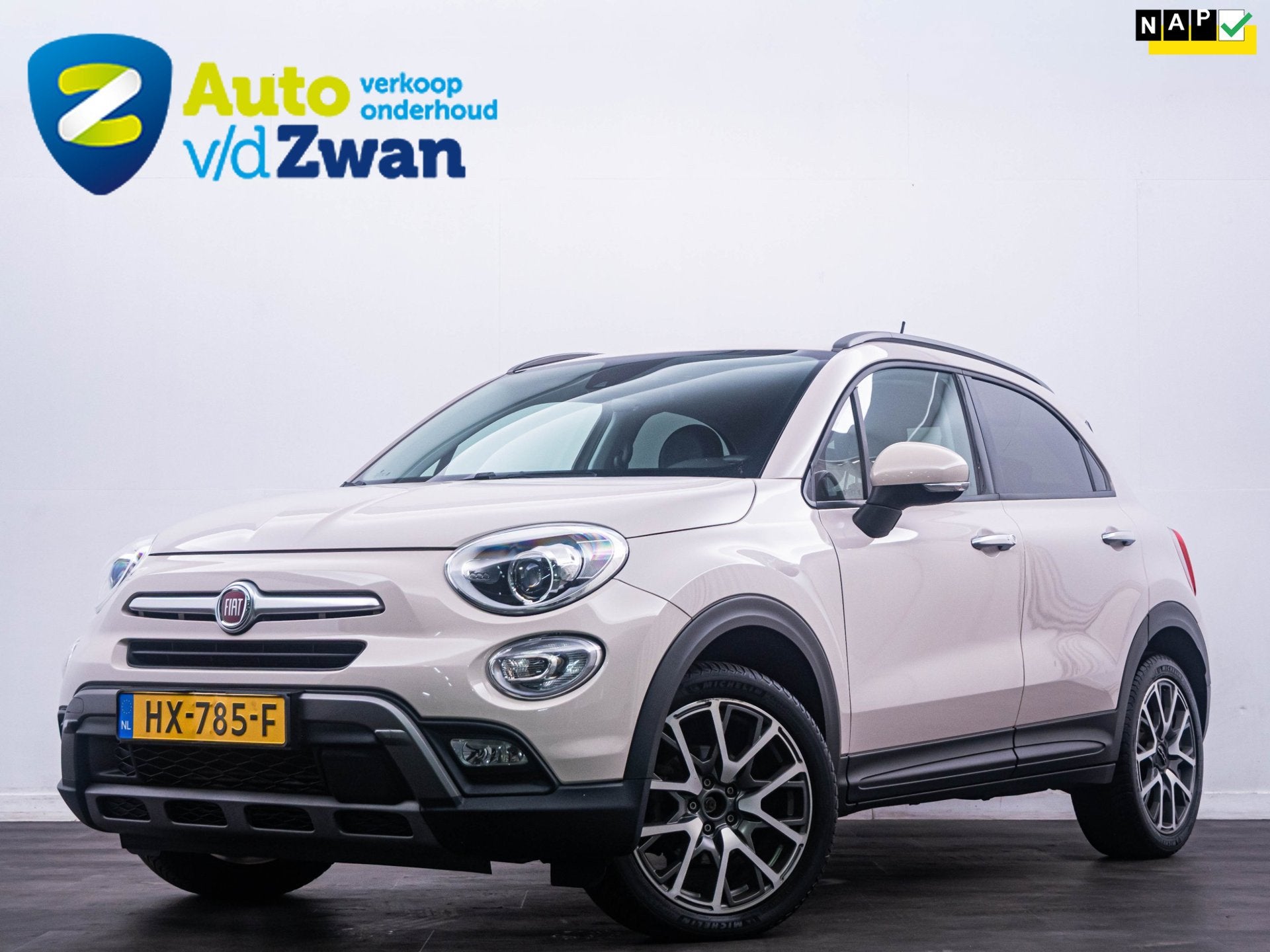 Fiat 500 X 1.4 Turbo MultiAir Lounge 'Automaat' Keyless|PDC!, Auto's, Gebruikt, 4 cilinders, Origineel Nederlands, 600 kg