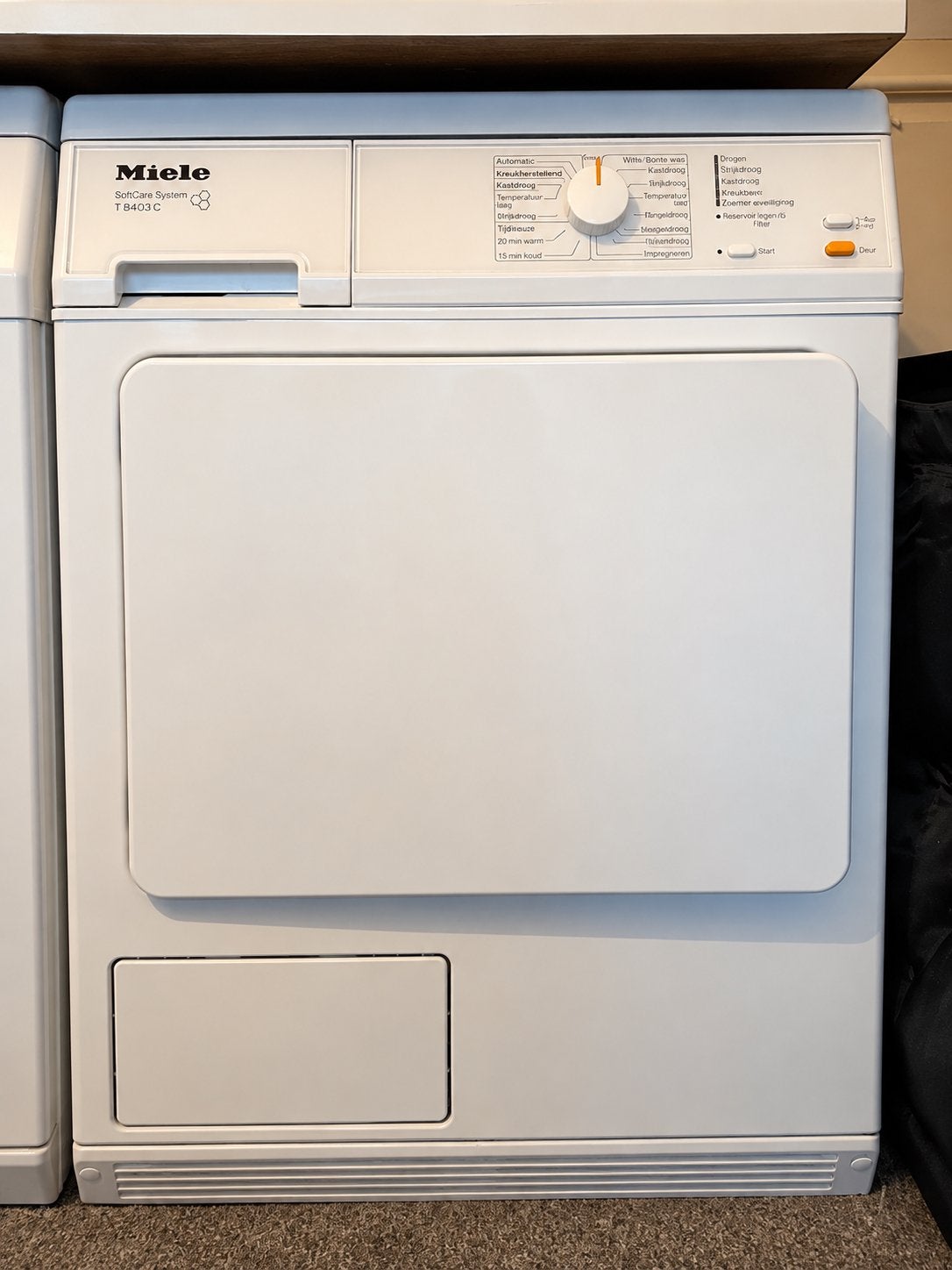 Miele T 8403 C SoftCare System Condensdroger, Ophalen, 6 tot 8 kg, Gebruikt, Voorlader