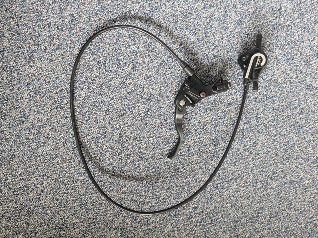 Shimano BR-M575 / BL-M575 schijfremset, Fietsen en Brommers, Fietsonderdelen, Ophalen, Remmen, Gebruikt, Aluminium