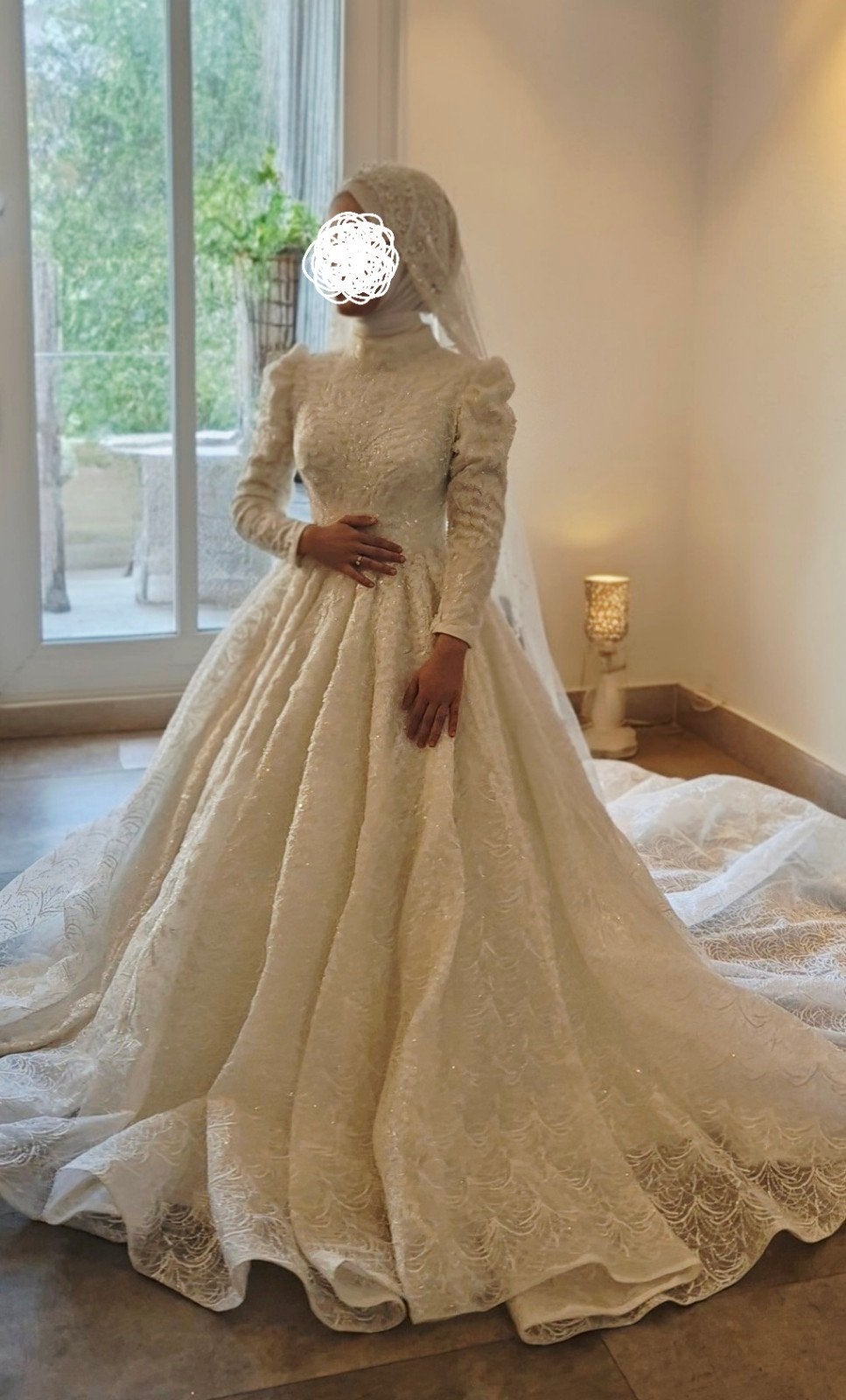Hijab Bruidsjurk / Gelinlik, Kleding | Dames, Ophalen, Zo goed als nieuw, Wit, Trouwjurk